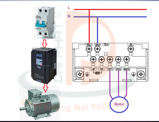 đấu biến tần 1 pha đấu biến tần 1 pha